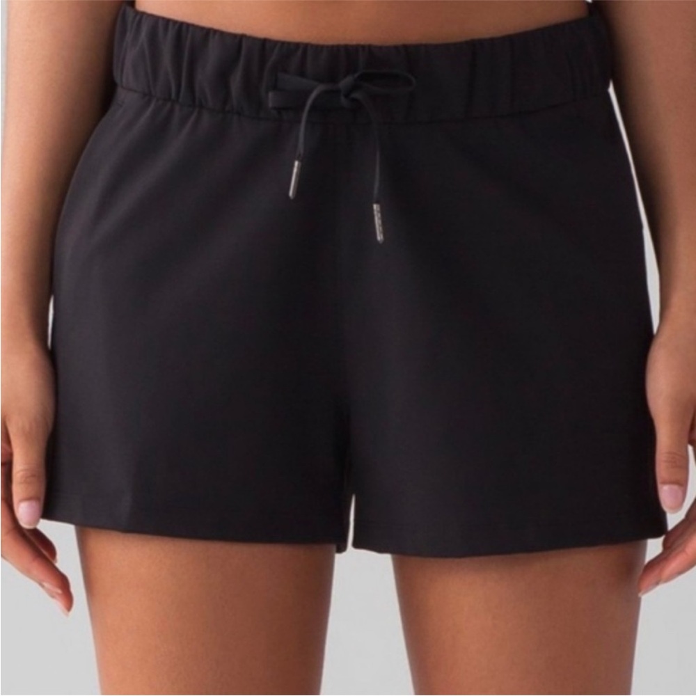 Lululemon Athletica On the Fly Black Athletic Shorts